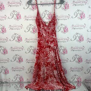 Matri dress floral flowers red White Floral long dress strappy boho